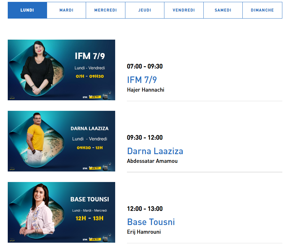 Programmation radio IFM